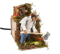 Pastore per Presepe in Movimento Il Contadino Statuina Terracotta 10 cm