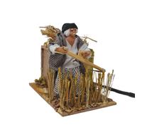 Pastore per Presepe in Movimento Il Mietitore Statuina Terracotta 10 cm