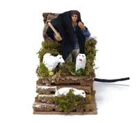 Pastore per Presepe in Movimento Il Pecoraio Statuina Terracotta 10 cm