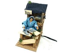 Pastore per Presepe in Movimento Il Pescivendolo Statuina Terracotta 10 cm
