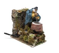 Pastore per Presepe in Movimento Il Ricottaio Statuina Terracotta 10 cm