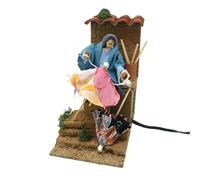 Pastore per Presepe in Movimento Ombrellaio Statuina Terracotta 10 cm