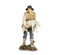 Pastore statuina Buon Pastore 12 cm stile 700 di plastica Moranduzzo per presepe