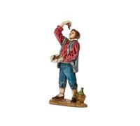 Pastore statuina Mangiatore di spaghetti 12 cm stile 700 Moranduzzo per presepe