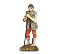 Pastore statuina Moranduzzo Guardiano con bastone 12 cm per presepe