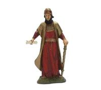 Pastore statuina Re Erode 12 cm stile 700 di plastica Moranduzzo per presepe