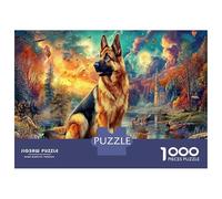 Pastore tedesco 1000 Pezzi Puzzle in Cartone Premium Per Il Relax Mentale E Cognitivo Pastore tedesco universo ottimo Per Pause in Ufficio E Come Prodotto Più Venduto 52x38cm/1000pcs