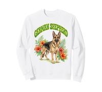 Pastore Tedesco Amante Cane Groovy Floreale Acquerello Boho Felpa