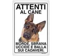 PASTORE TEDESCO Attenti al cane morde sbrana uccide e balla sui cadaveri (15X20)