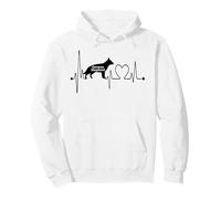 Pastore Tedesco Battito Cardiaco ECG I Cani Sono Il Mio Cardio Felpa con Cappuccio