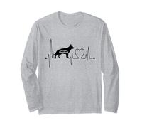 Pastore Tedesco Battito Cardiaco ECG I Cani Sono Il Mio Cardio Maglia a Manica