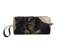 Pastore tedesco, Borsa per il trucco Borsa per cosmetici Borsa da toilette da viaggio portatile Borsa per trucco Organizer