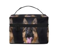 Pastore tedesco, Borsa per il trucco Borsa per cosmetici Borsa da viaggio portatile da viaggio Astuccio per matite