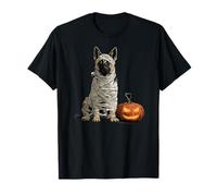 Pastore Tedesco Cane Mummia Felice Halloween Uomo Donna Maglietta