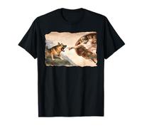 Pastore Tedesco Cani Dio Dio Mano di Dio Parodia Divina esilarante Maglietta