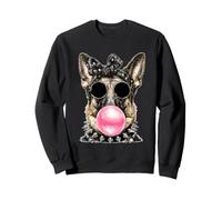 Pastore Tedesco con Occhiali da Sole Punk Animal Bubblegum Gothic Felpa