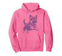 Pastore Tedesco Cucciolo di Cane GSD Germ GShep Shep Sheppy Graphic Felpa con Cappuccio