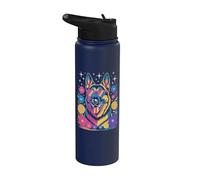 Pastore tedesco, donne e ragazze | Fiori, pastore tedesco Stainless Steel Insulated Water Bottle