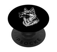 Pastore Tedesco Fumo Sigaretta PopSockets PopGrip Adesivo
