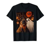 Pastore Tedesco Halloween Fantasma Selfie Cane Boo Meme Maglietta
