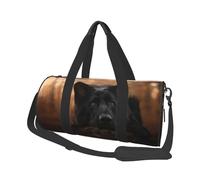 Pastore tedesco nero Bokeh autunnale tedesco, Borsone da viaggio di grande capacità Borsa rotonda Borsa da viaggio sportiva Borsa da viaggio Borsa da fitness