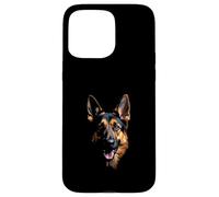 Pastore Tedesco Nero Viso Pastore Tedesco Custodia per iPhone 15 Pro Max