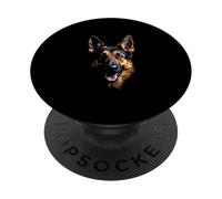 Pastore Tedesco Nero Viso Pastore Tedesco PopSockets PopGrip Adesivo