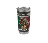 Pastore Tedesco Non Va a Fare Una Passeggiata Avanza Cane Bicchiere termico in acciaio inox doppia parete