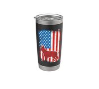 Pastore tedesco patriottico statunitense Bicchiere termico in acciaio inox doppia parete