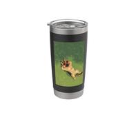 Pastore Tedesco Prendere il sole su un prato verde Estate Vibe Bicchiere termico in acciaio inox doppia parete
