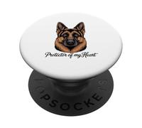 Pastore Tedesco Protettore Ritratto del mio Cuore PopSockets PopGrip Adesivo