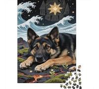 pastore tedesco Puzzle Impossibili 1000 Pezzi Fortezza Oceano Decorazione Per La Casa. Rilassamento E Intelligence Per Adulti E Ragazzi Da 14 Anni 1000pcs (75x50cm)