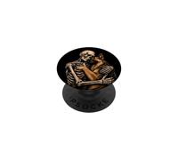 Pastore Tedesco Scheletro Abbracciare Cane Gotico Art PopSockets PopGrip Adesivo