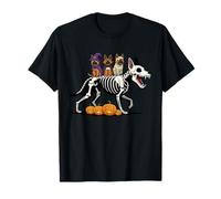 Pastore Tedesco Scheletro Mummia Strega Halloween Uomo Donna Maglietta