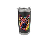 Pastore Tedesco Splash Art I Pop Art Pastore Tedesco Bicchiere termico in acciaio inox doppia parete