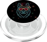 Pastore Tedesco Viso Inverno Carattere Grafica Rosa Otturatore PopSockets PopGrip per MagSafe