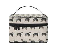 Pastori australiani carini, Borsa per il trucco Borsa per cosmetici Borsa da toilette da viaggio portatile Astuccio per matite Astuccio da toilette