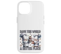 Pastry Chef Dad Gnomes Graphic Bake The World A Better Place Custodia per iPhone 14