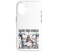 Pastry Chef Dad Gnomes Graphic Bake The World A Better Place Custodia per iPhone 16