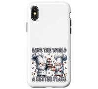 Pastry Chef Dad Gnomes Graphic Bake The World A Better Place Custodia per iPhone X/XS