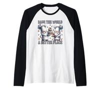 Pastry Chef Dad Gnomes Graphic Bake The World A Better Place Maglia con Maniche Raglan