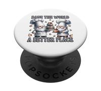 Pastry Chef Dad Gnomes Graphic Bake The World A Better Place PopSockets PopGrip Adesivo