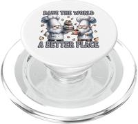 Pastry Chef Dad Gnomes Graphic Bake The World A Better Place PopSockets PopGrip per MagSafe