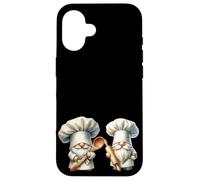 Pastry Chef With Wooden Spoon And Dough Roller Baker Gnome Custodia per iPhone 16