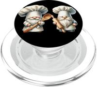 Pastry Chef With Wooden Spoon And Dough Roller Baker Gnome PopSockets PopGrip per MagSafe