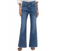 PASUDA Jeans Donna Vita Alta Jeans Elasticizzati a Zampa Elefante Pantaloni Bootcut Larghi Flared Jeans Slim Fit Bell Bottom Taglia Grande con Tasche Moda Casual retrò (Blu Navy, XL)