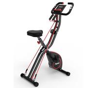 PASYOU Cyclette Pieghevole, 4 in 1 Cyclette da casa, silenziosa per interni con resistenza regolabile a 16 livelli, capacità di carico di 150kg, monitor LCD, sensore di pulsazioni PX08