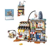 Pasyru Modulare casa modello architettura modello giapponese, serie Street View Casa mattoncini da costruzione, 790 pezzi Japanese Seafood Store Kit modellino architettura fai da te per bambini adulti