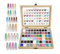 Pat Gel | 60 Colori con Lunga Durata - per le Unghie in una Spugna con Pat Gel da Donna,Casa, Salone, Festa, Matrimonio, Vacanza, Modellazione, Pittura, Manicure