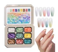 Pat Gel Polish, Gradient Painting Gel, 9-Color Nail Design Palette Nail Design,Kit Creative Art Accessory Kit for Girls, Manicure Painting for Nail Design Studio Home Salon Use, 22,5 g